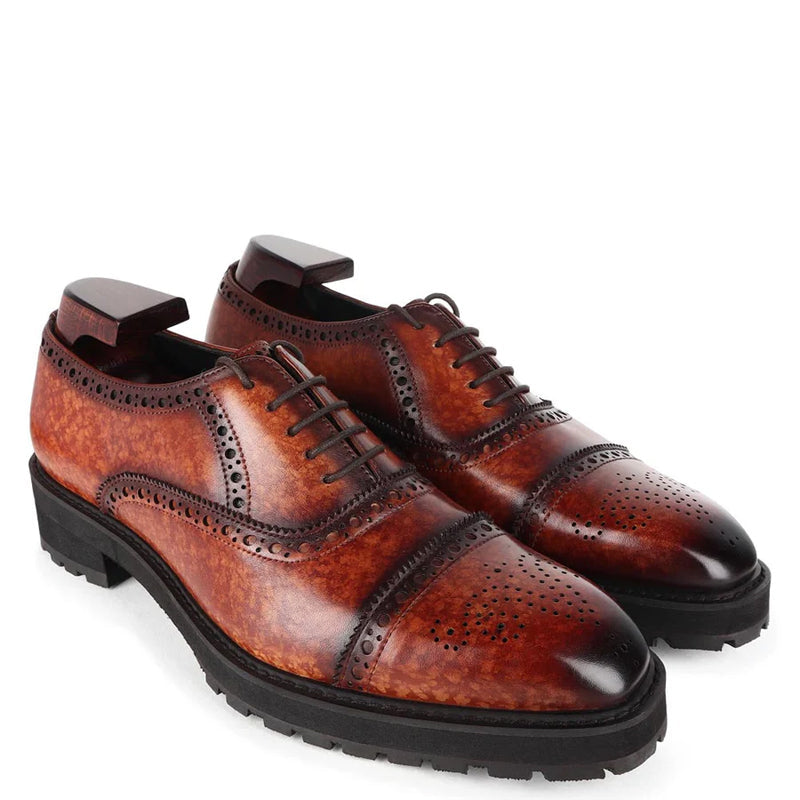 Patina Captoe Leather Formal Oxford Shoe