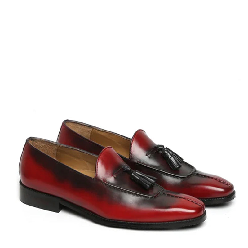 Men Leather Slip-On Formal Brown Tassel Loafer
