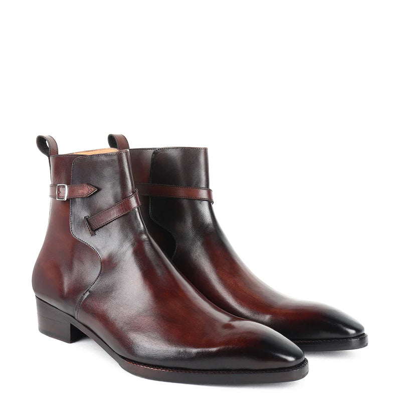 High Ankle Leather Jodhpur Boots For Men