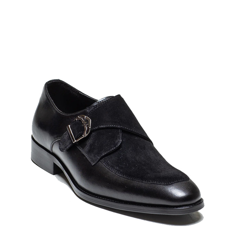 Classic Upper Suede Leather Single MonkStraps Shoe