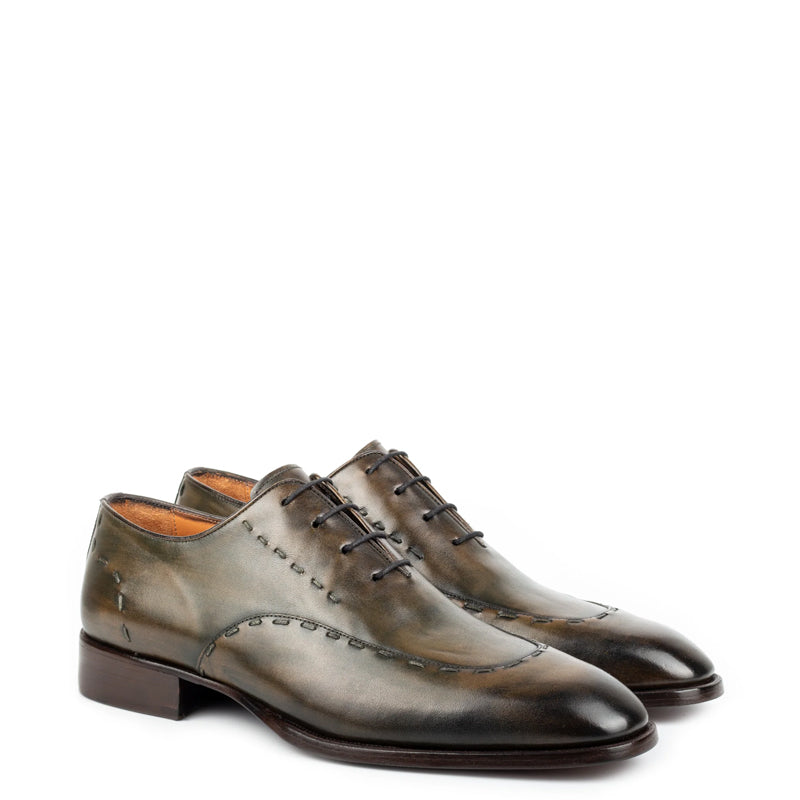 Polished Leather Handmade Oxford Shoe Tan and
