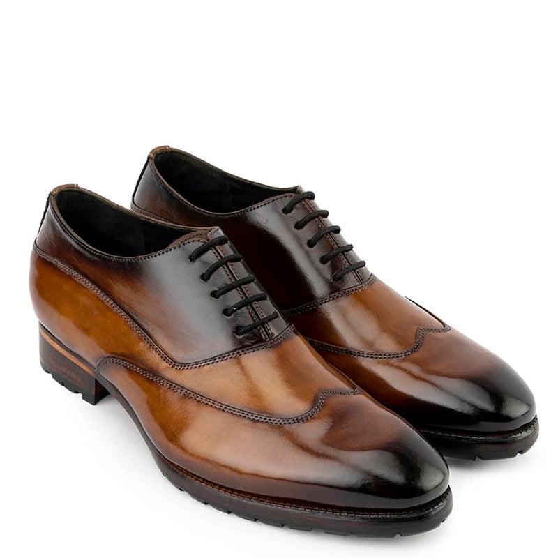 Classic Patina Glossed Leather Oxfords Shoe