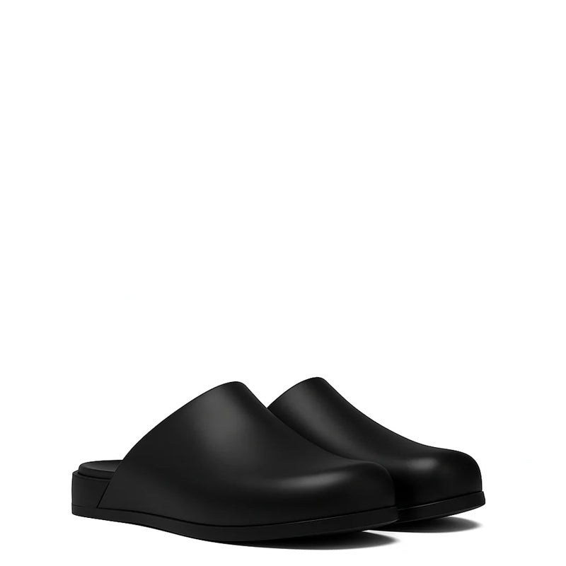 Brown Leather Men Mule
