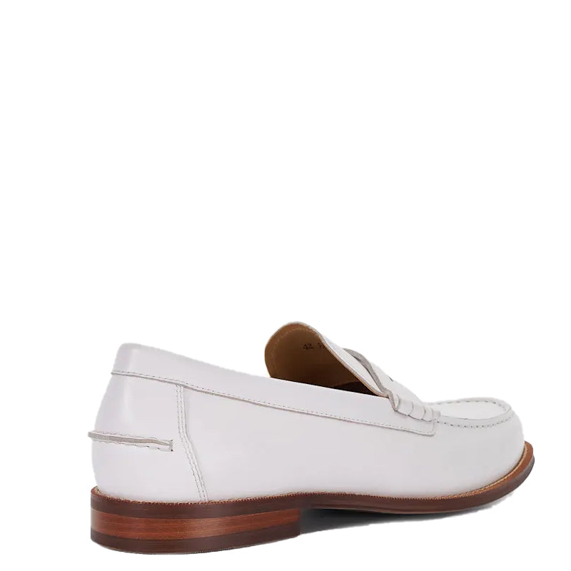 Leather Penny Trim Burgundy Loafer For Men