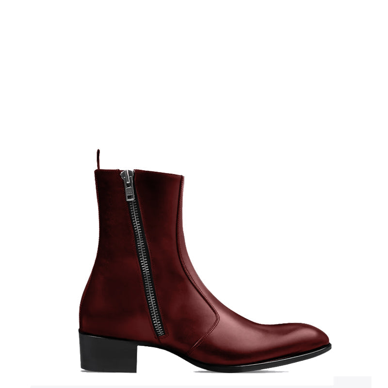 Side Zip Boot Black Leather