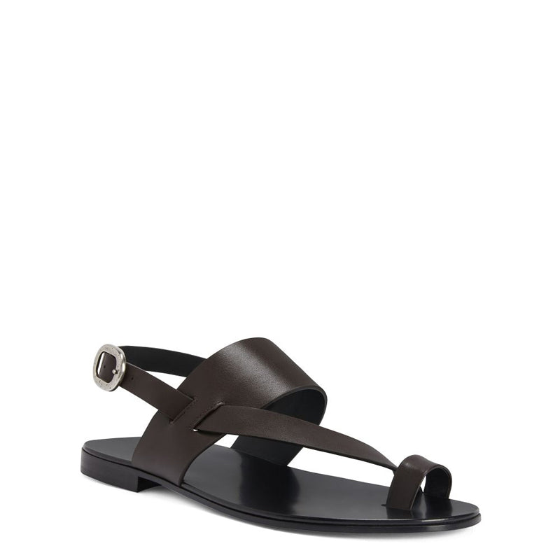 Pure Leather Backstrap Comfort Black Sandal