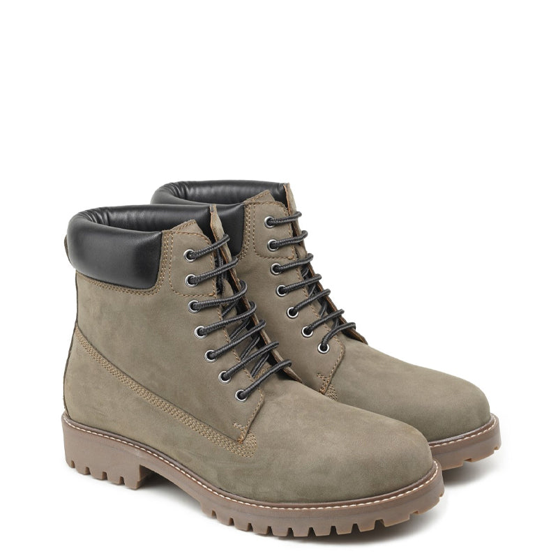 Urban Leather Lace-Up High Ankle Boot