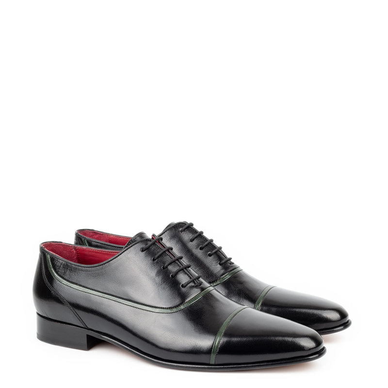 Premium Shiny Leather Lace-Up Formal Oxford Green Shoe
