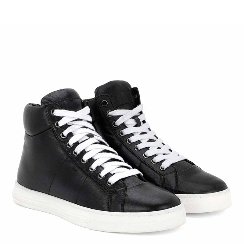 Men Lace Up Leather Handcrafted Sneakers