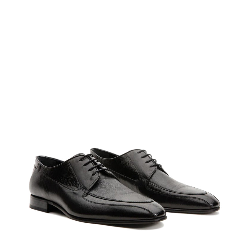 Brown Leather Derby Men Shoe