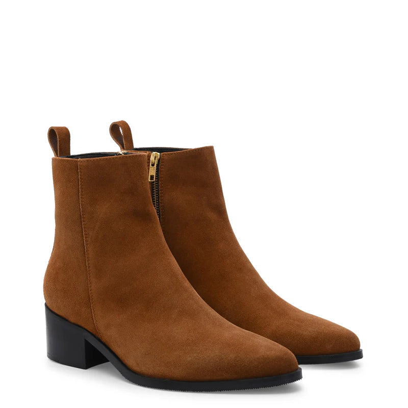Luxury Suede Leather Fashion High Side Zipper Boots