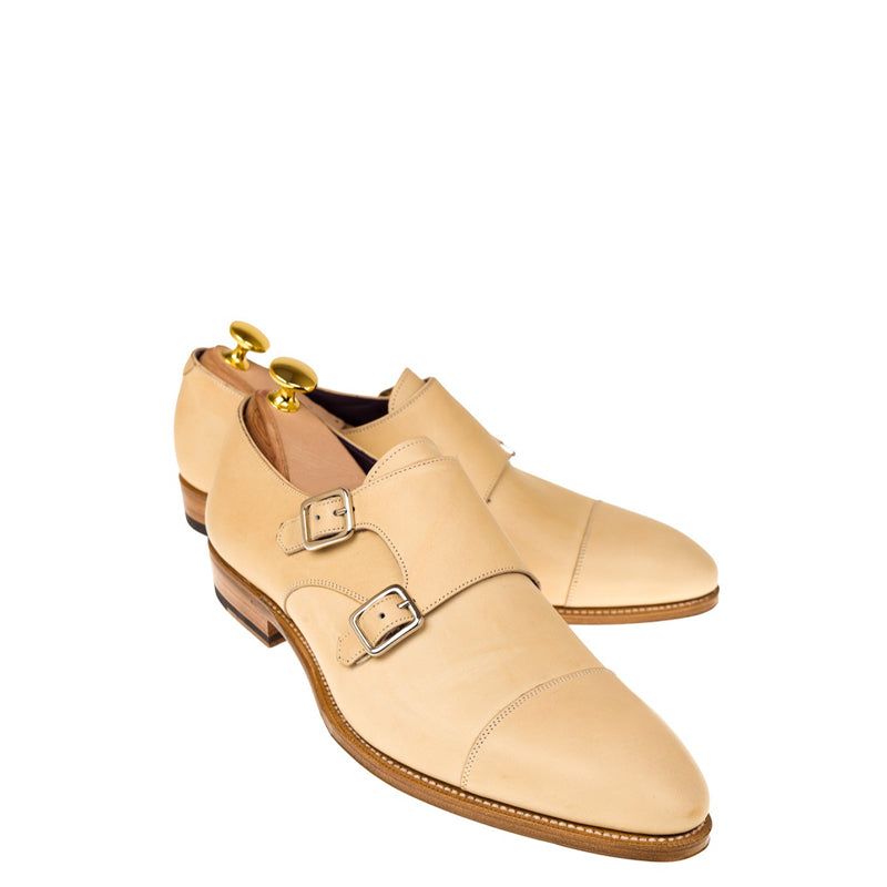 Suede Leather Toe-Cap Double MonkStrap Shoe