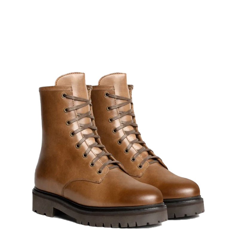 Men High Top Leather Combat Boots