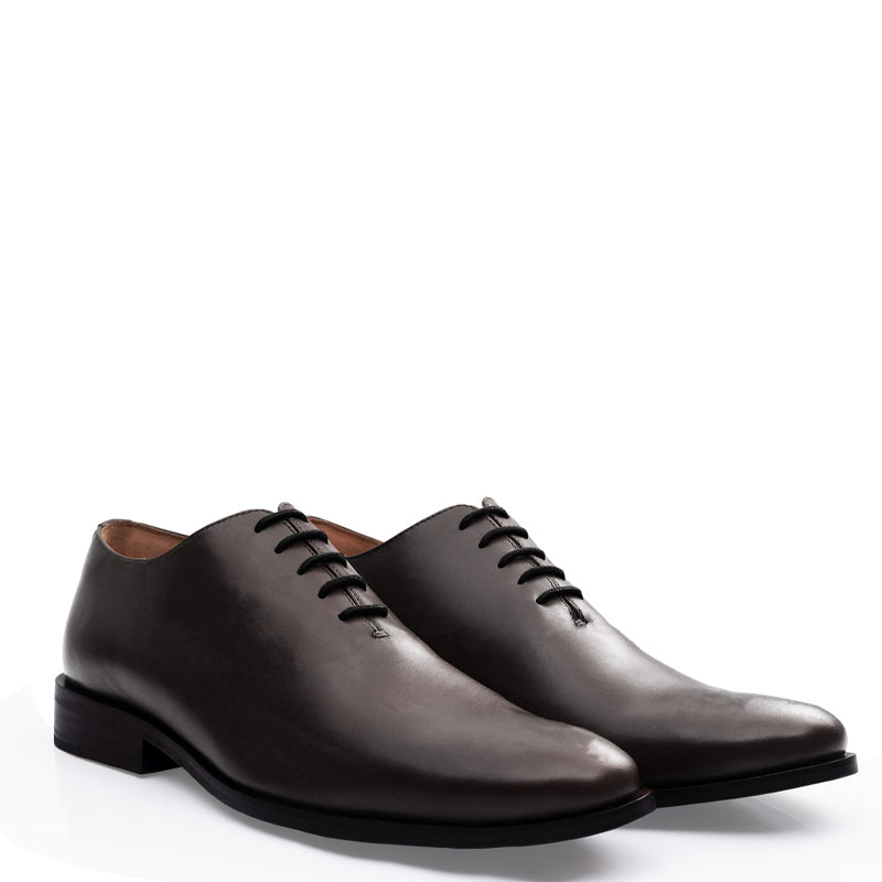 Polished Pure Leather Wholecut Oxford Shoe