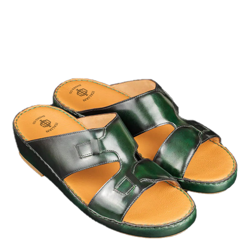 Premium Open Toe Comfort Arabic Green Sandal