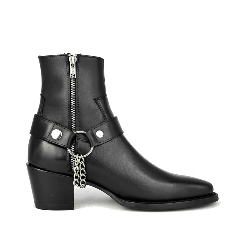 Leather Chelsea With Chain Boots