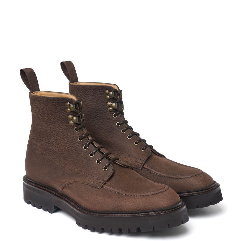 Men Handmade Leather Derby Brown Ankle Boot