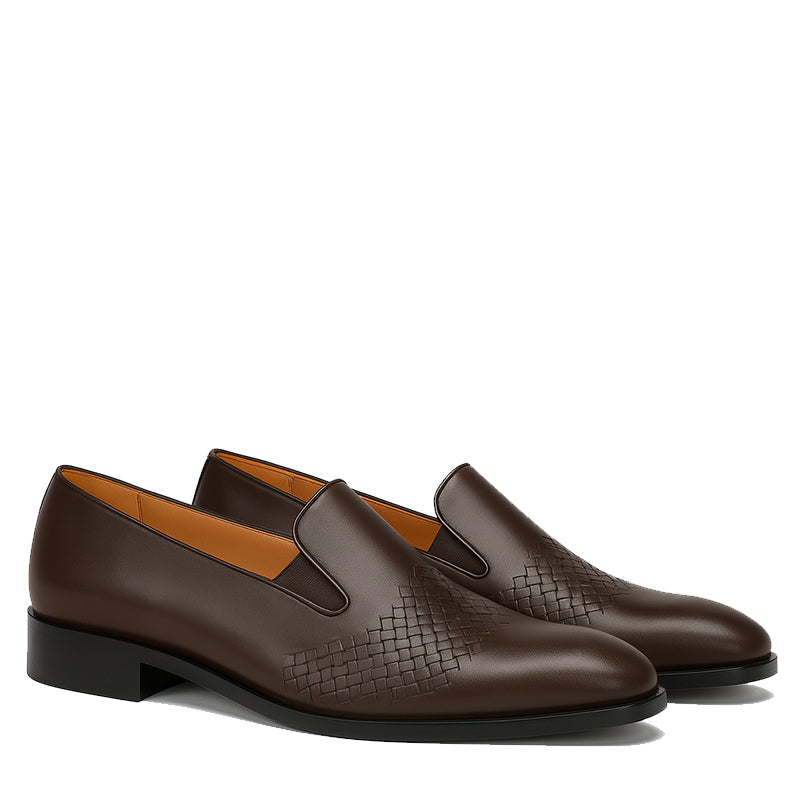 Elegant Woven Leather Loafer