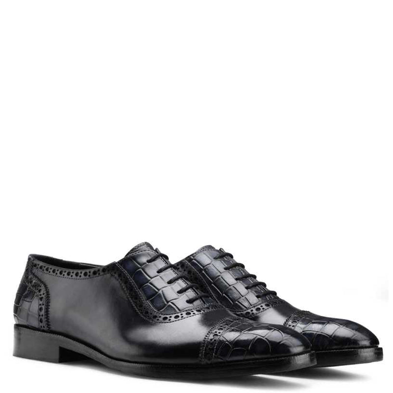 Premium Croco Leather Oxford Shoes