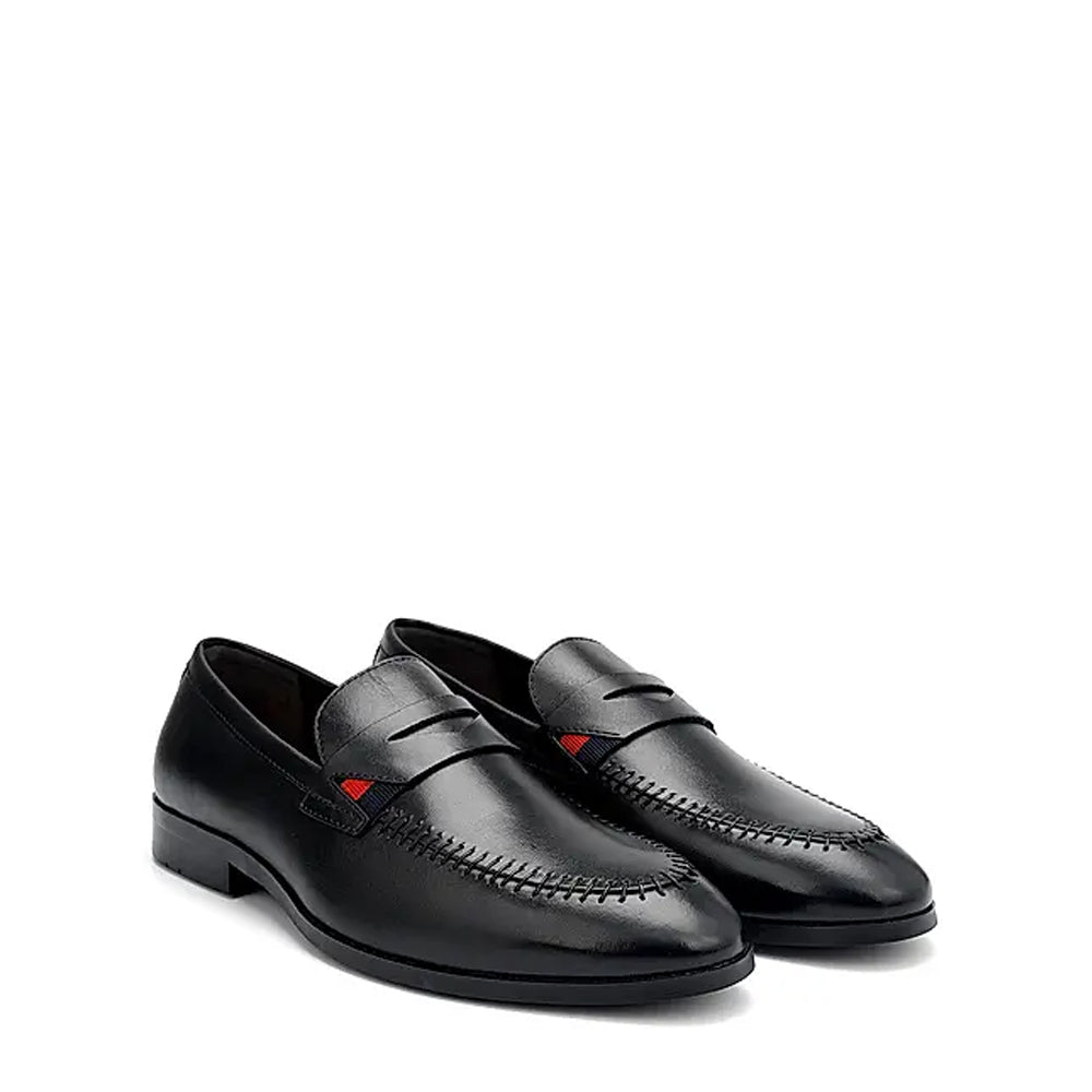 Plain Polished Leather Formal Tan Loafer