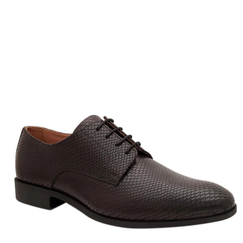 Leather Lace Up Derby Shoes For Men