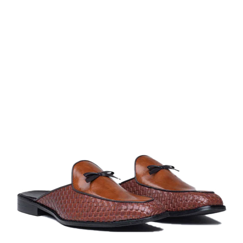 Woven Textured Luxury Mule Shoe