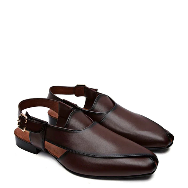 Premium Classic Leather Peshawari White Sandal