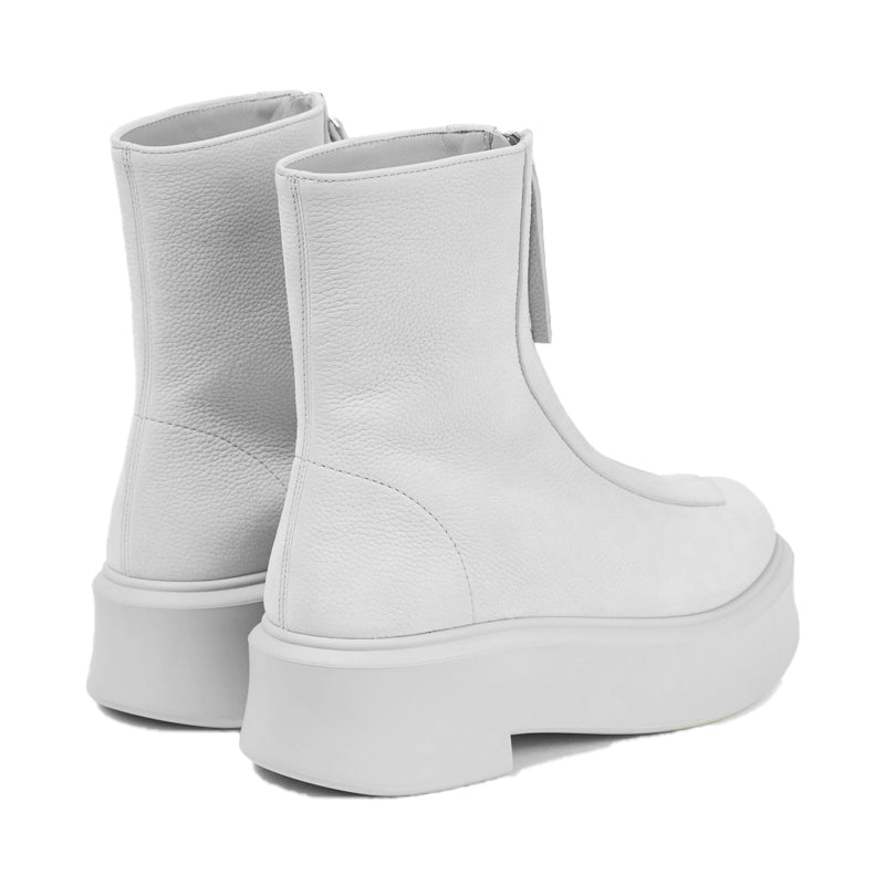 Premium Leather Row Zipped Front Ankle Beach Boot
