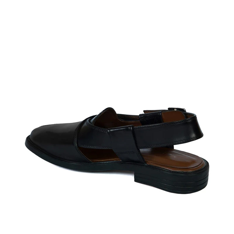 Leather Handmade Cross Strap Peshawari Brown Sandal