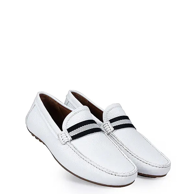 Premium Handmade Leather Moccasins Formal Grey Loafer
