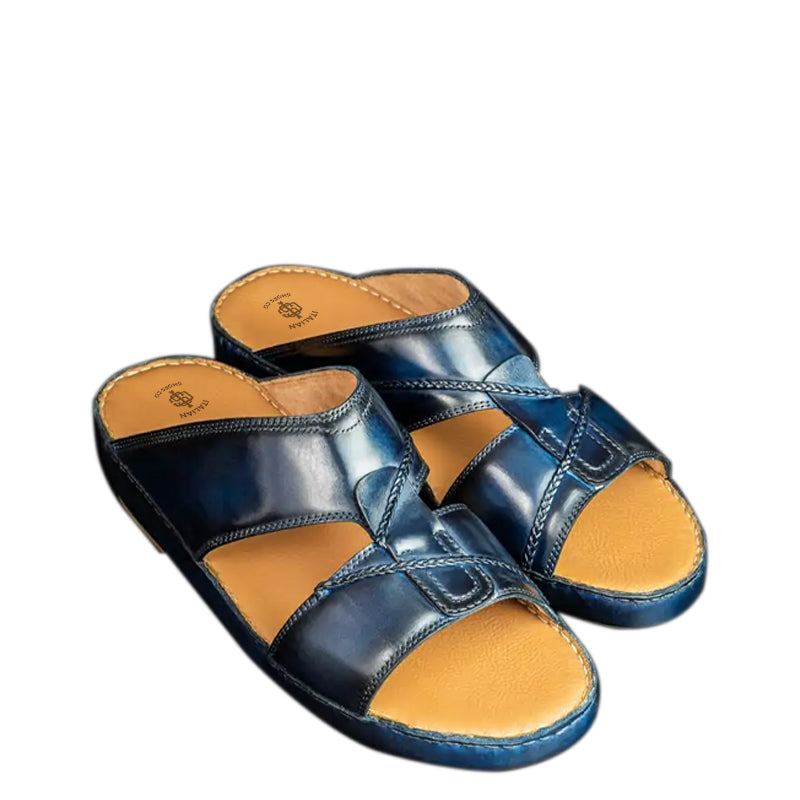 Luxury Handmade Leather Arabic Burgundy Sandal