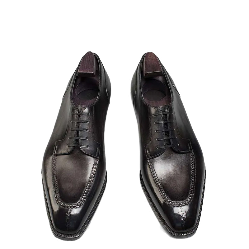 HandPainted Wholecut Split Toe Leather Oxford Shoe
