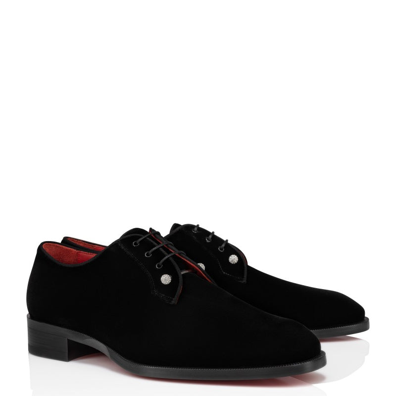 Men Suede Velvet Leather Maroon Derby Shoe