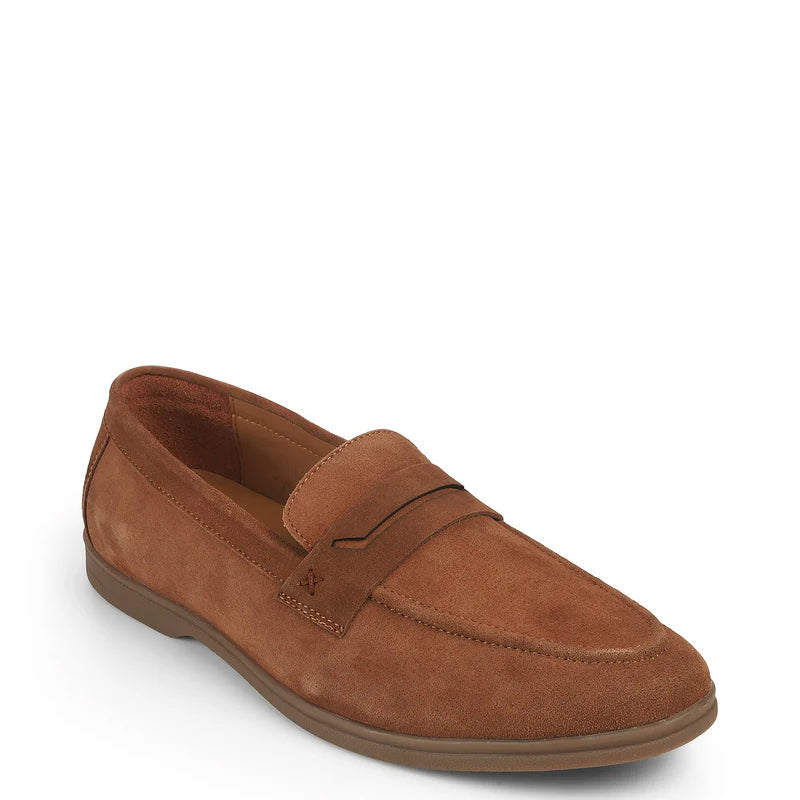 Suede Casual Leather Penny Blue Loafer For Men
