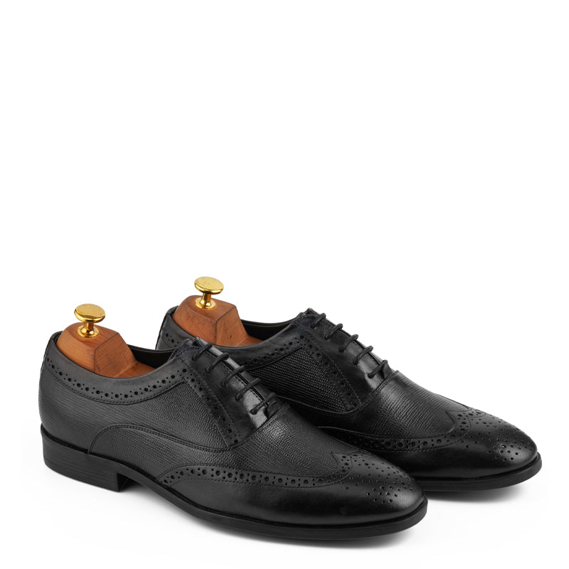 Wingtip Handmade Solid Leather Oxford Shoe
