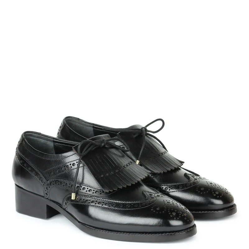 Men Handmade Wingtip Leather Oxford Shoes