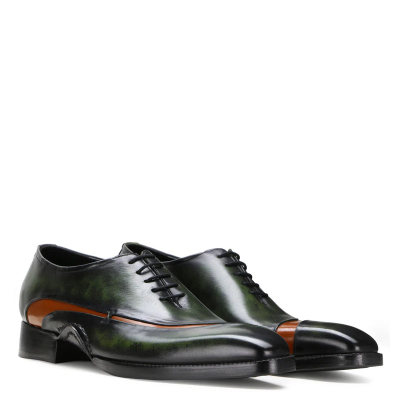 Handcrafted Leather Oxford in Burnished Chestnut