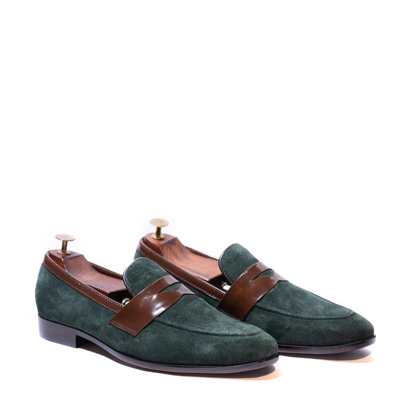 Classic Penny Suede Handmade Leather Loafer