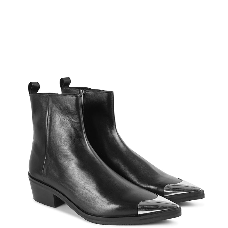 Luxury Premium Metal Toe Leather Boot For Men