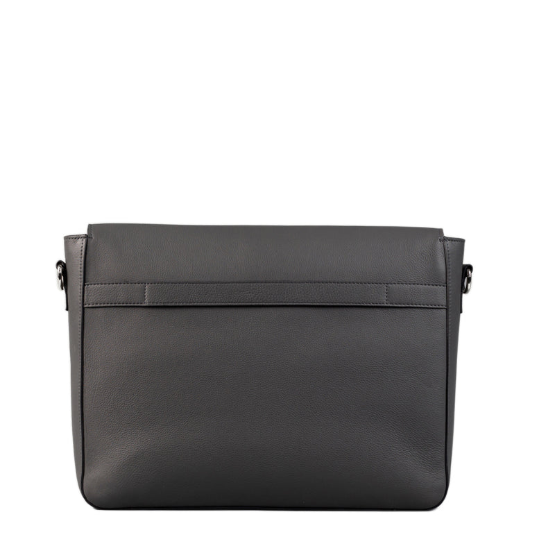 Carismatico Leather Messenger Grey Bag For Men