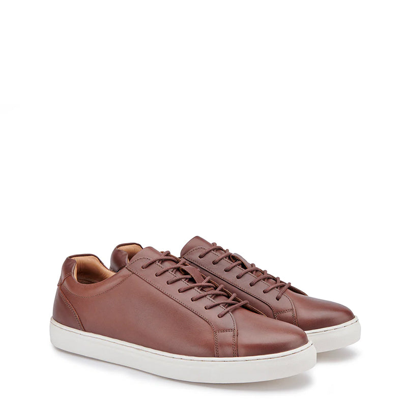 Handmade Leather Lace-Up Black Sneaker