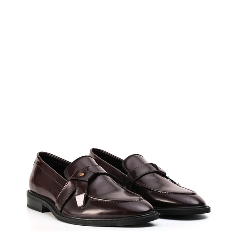 Men Slip-On  Polished Leather Formal Black Loafer