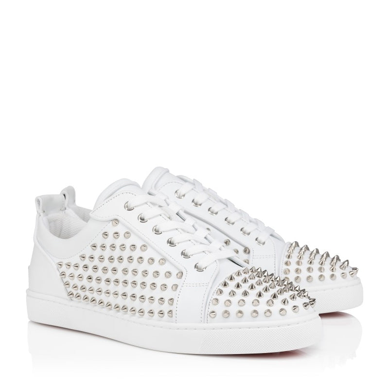 Men Casual Leather Lace Up White Sneaker