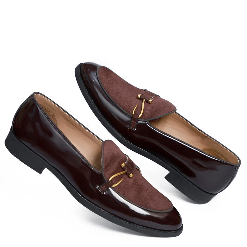 Patent Handmade Leather Black Loafer For Men