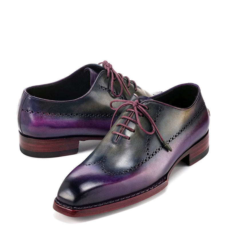 Leather Wingtip Lace Up Oxford Shoes