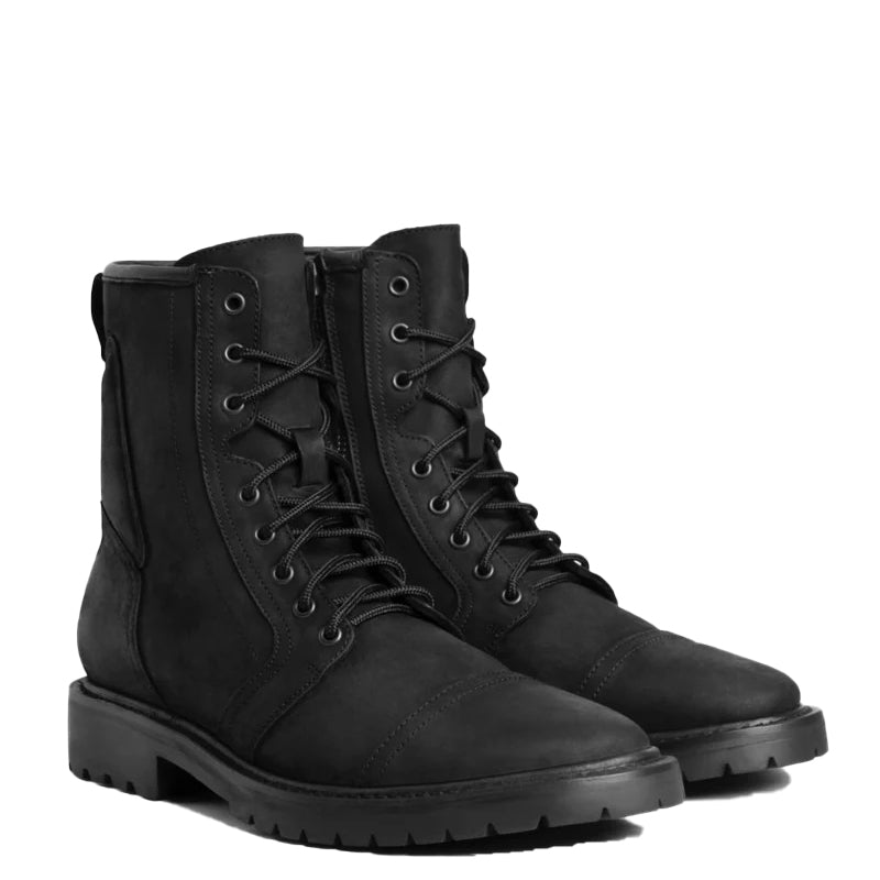 Leather Zip Up High Ankle Boots