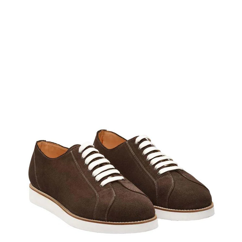 Classic Suede Lace-Up Dark Brown Sneaker