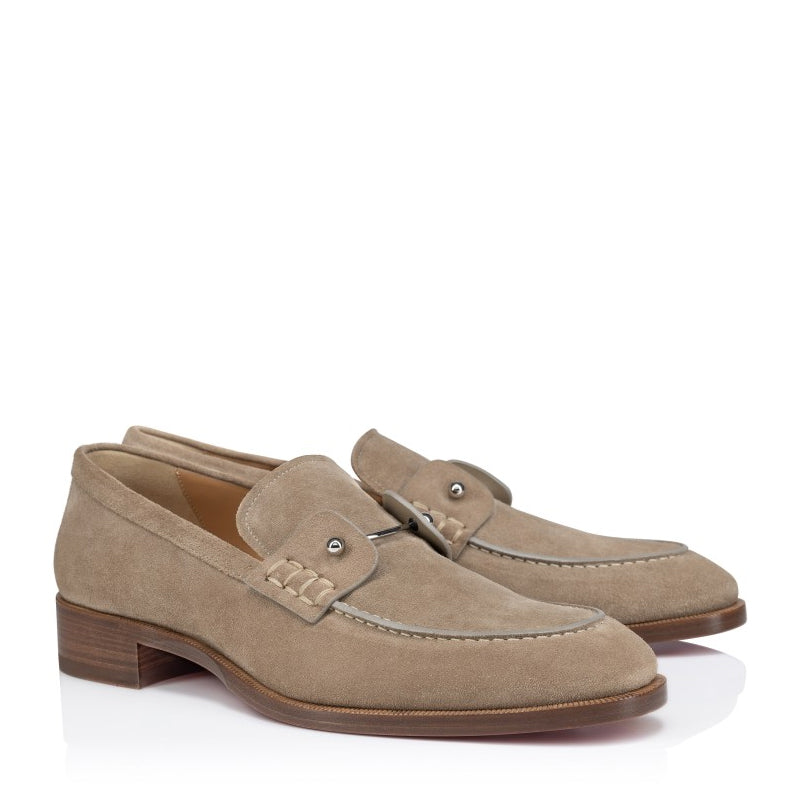 Men Solid Dark Brown Leather Loafer