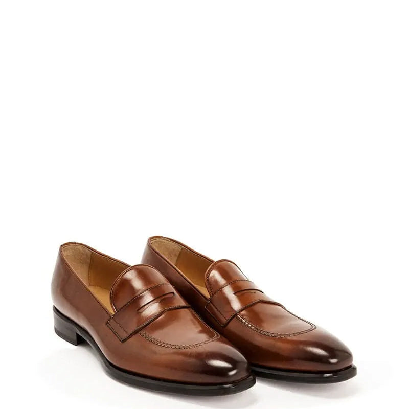Classic Penny Shiny Leather Blue Loafer