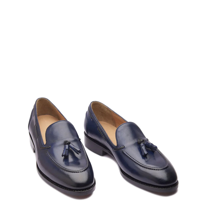 Classic Handmade Solid Leather Tassel Loafer Tan